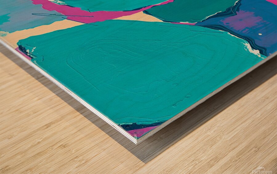 abstract with amazing colors Wood print