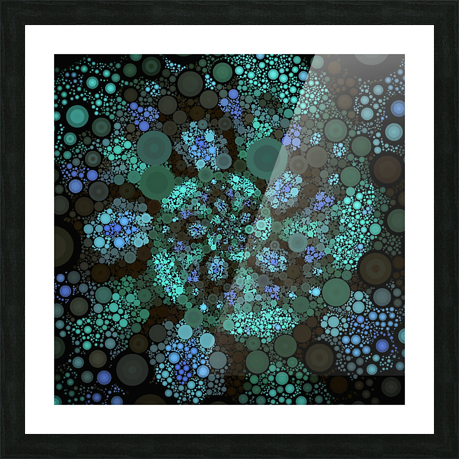 Penta-Spiral Abstract Mosaic Galactic-Effect ~ 10.10.22.6 Picture Frame print