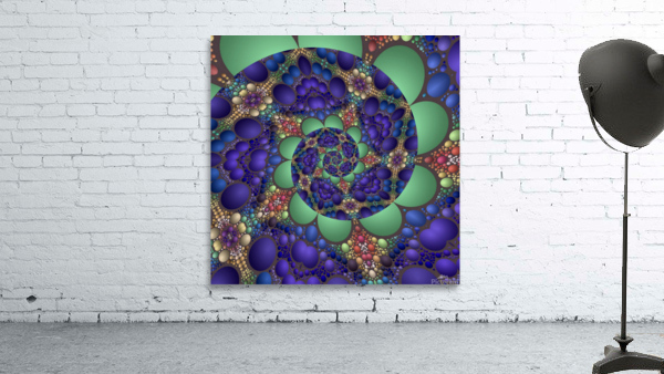 Mosaic Penta-Spiral Abstract with 3D Spherical Shapes ~ 10.10.22.5 Wall Preview