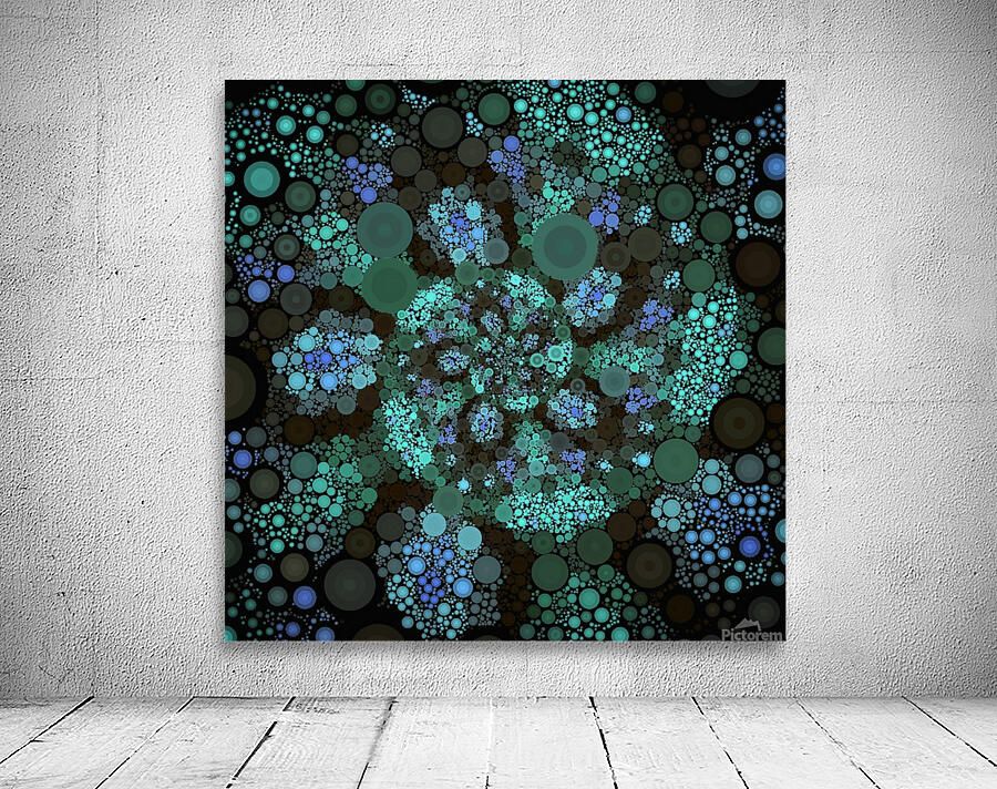 Penta-Spiral Abstract Mosaic Galactic-Effect ~ 10.10.22.6 Wall Preview
