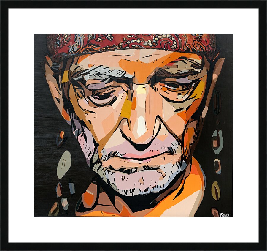 Willie Nelson Picture Frame print