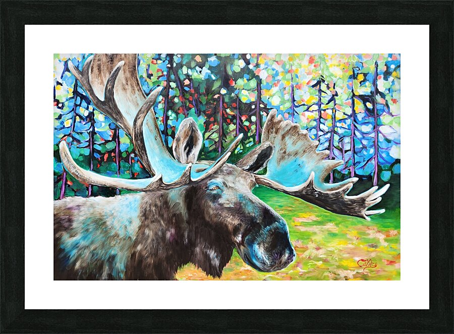 Blue Moose Picture Frame print
