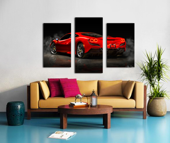 Ferrari F8 Rear 3 4 by Telly Goumas Wall Art