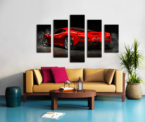 Ferrari F8 Rear 3 4 by Telly Goumas Wall Art
