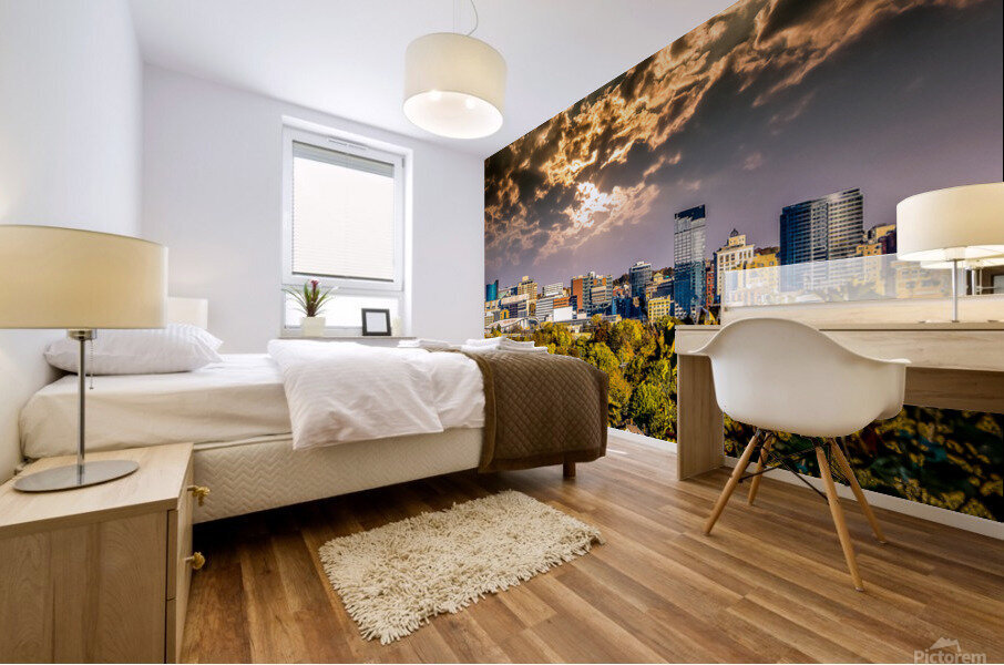 Golden Sunset Mural print