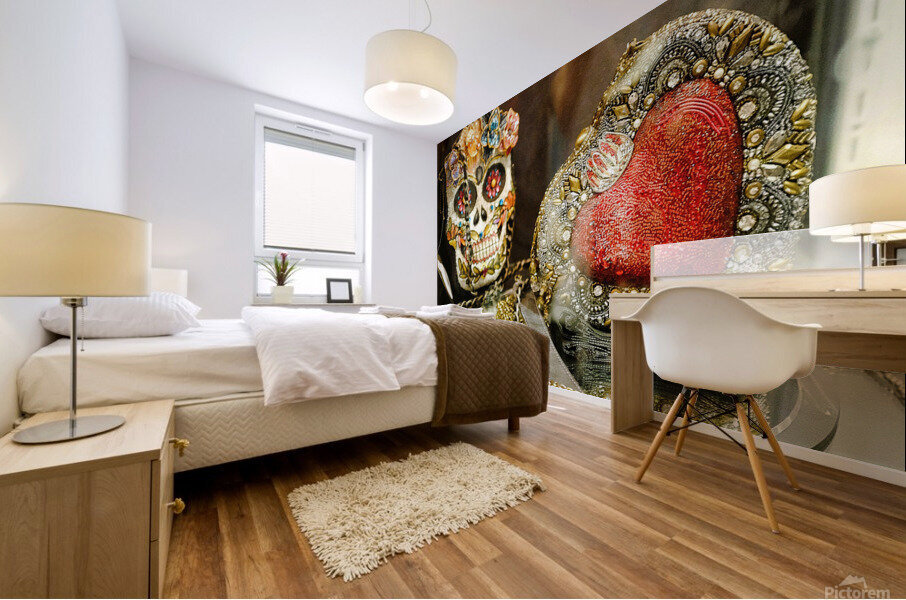 Skull & Heart Mural print