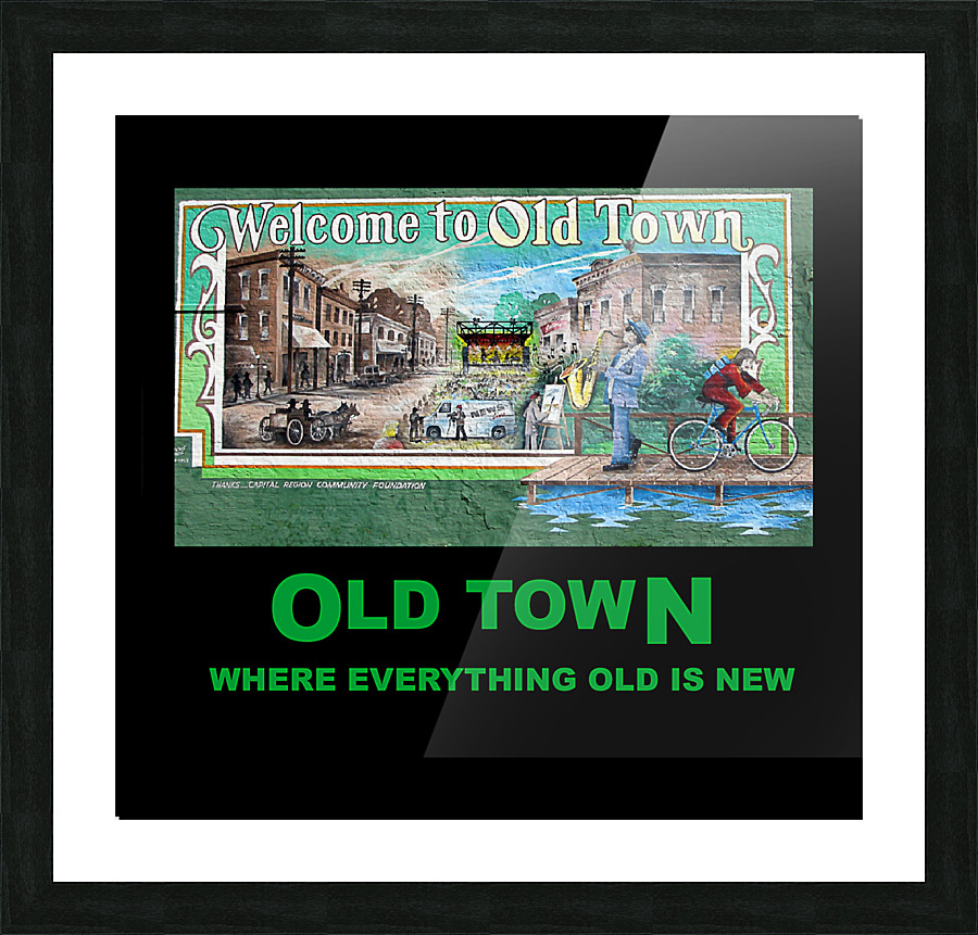 Oldtown Mural Picture Frame print