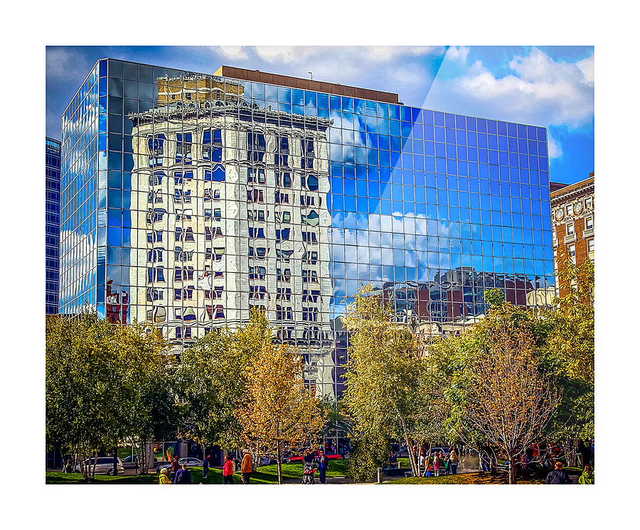 Dowtown Reflection Picture Frame print