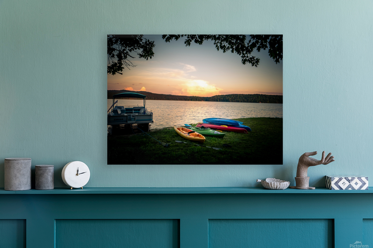 Kayak Sunset Reproduction