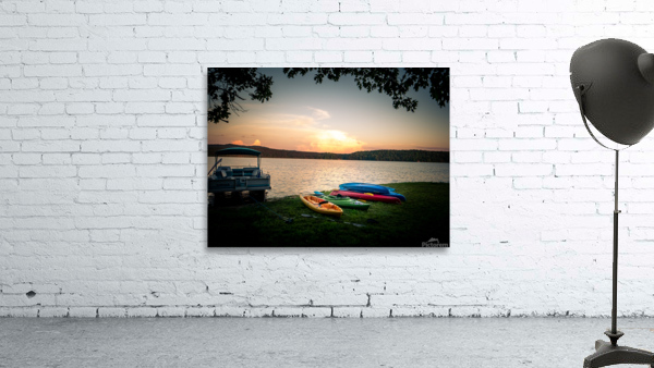 Kayak Sunset Wall Preview