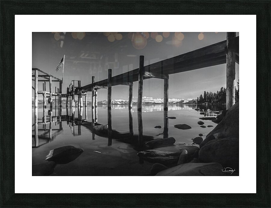 Still Water Dock Picture Frame print