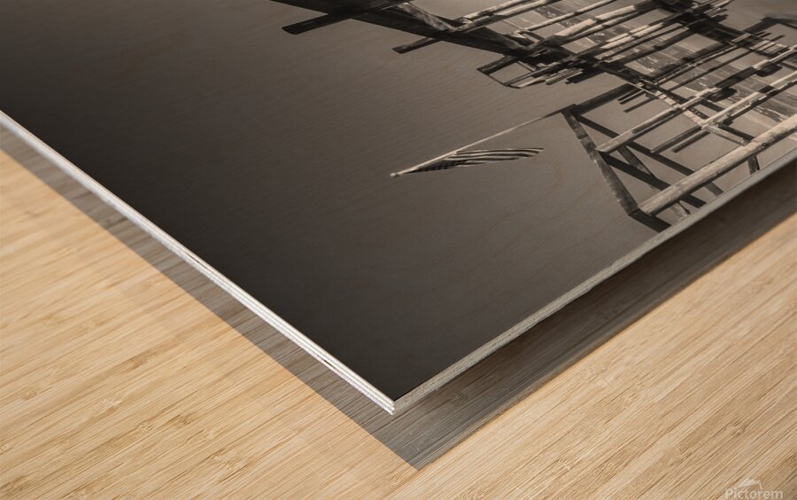 Still Water Dock Wood print