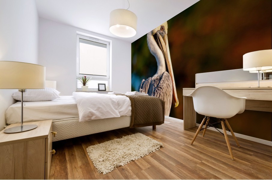 Copper Pelican Mural print