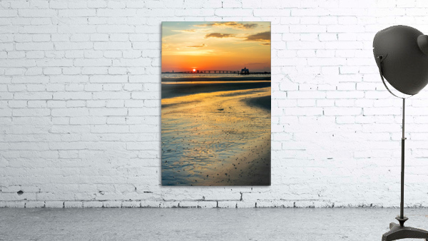 Low Tide Beach Sunset Wall Preview