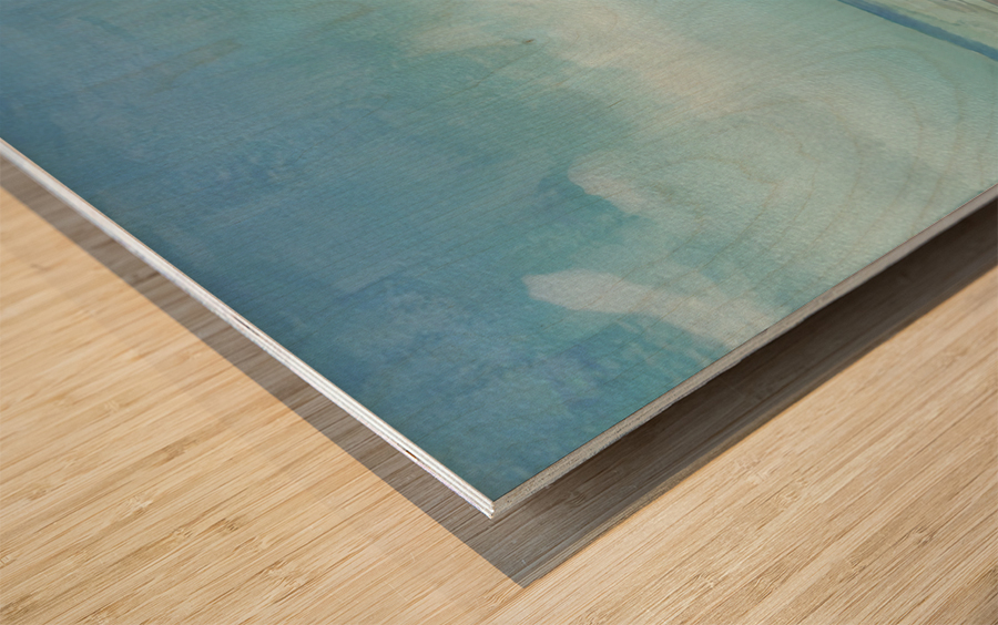 SEA SAND SKY Wood print