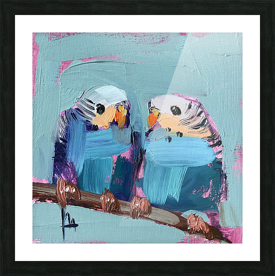 Birds Oil Paintings Picture Frame print