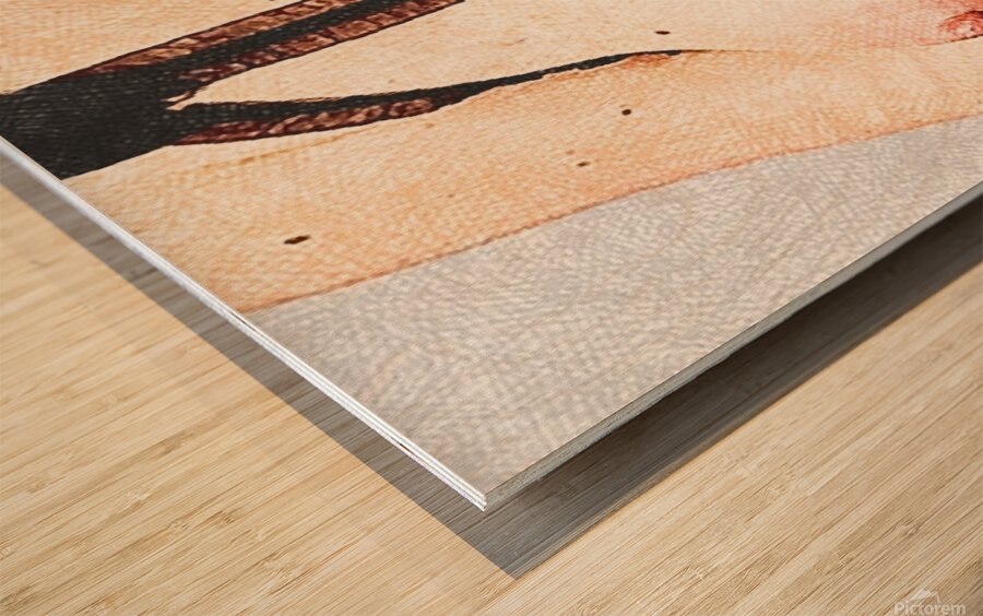 Nude Breasts - Lingerie And Leash Wood print