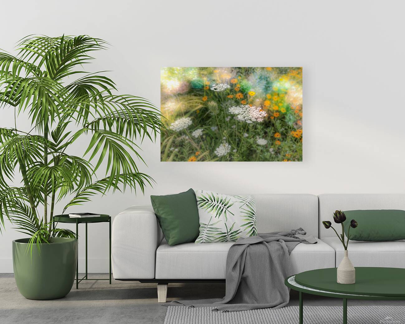 Fleurs dans le parc Reproduction