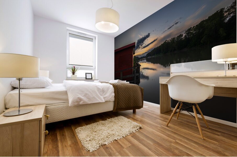 Sunset Fort Langley British Columbia 2 Mural print