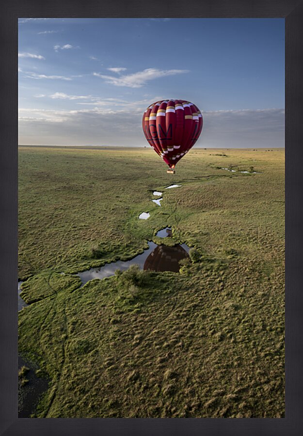  Hot air balloon Masai Mara Valley Africa Picture Frame print