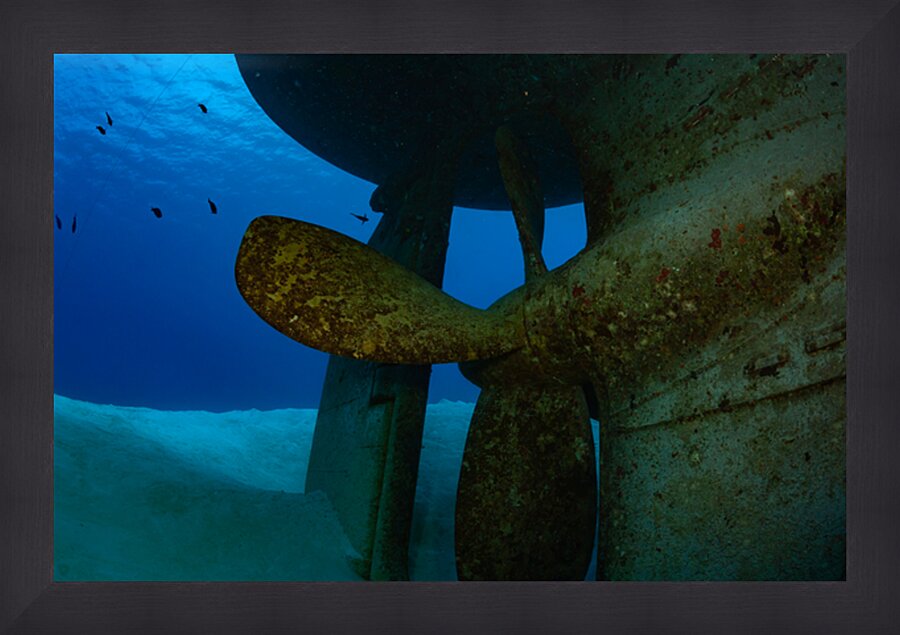 USS Kittiwake Grand Cayman Islands Picture Frame print