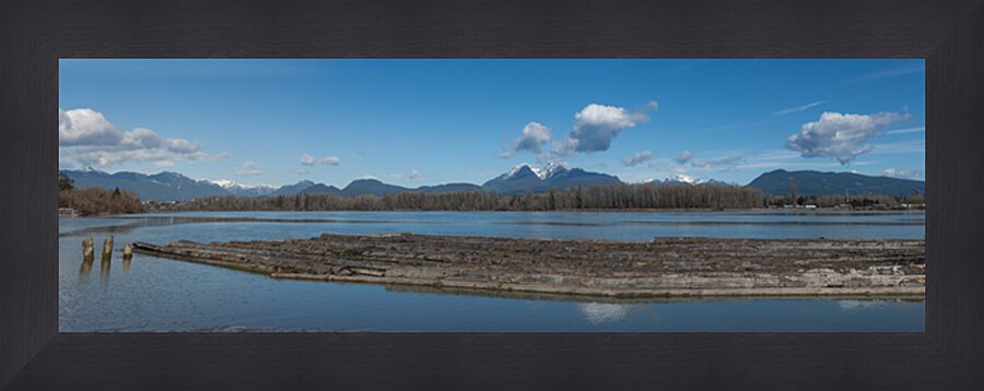 Golder Ears Mountains from brae Island Picture Frame print