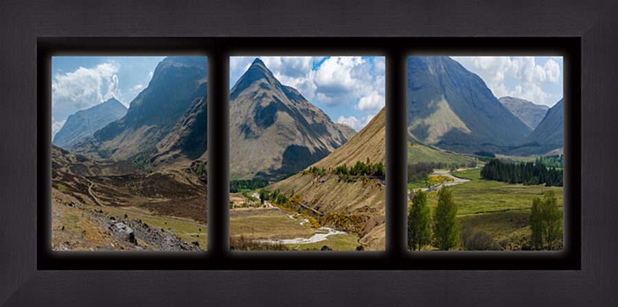triptych image of scotland Picture Frame print