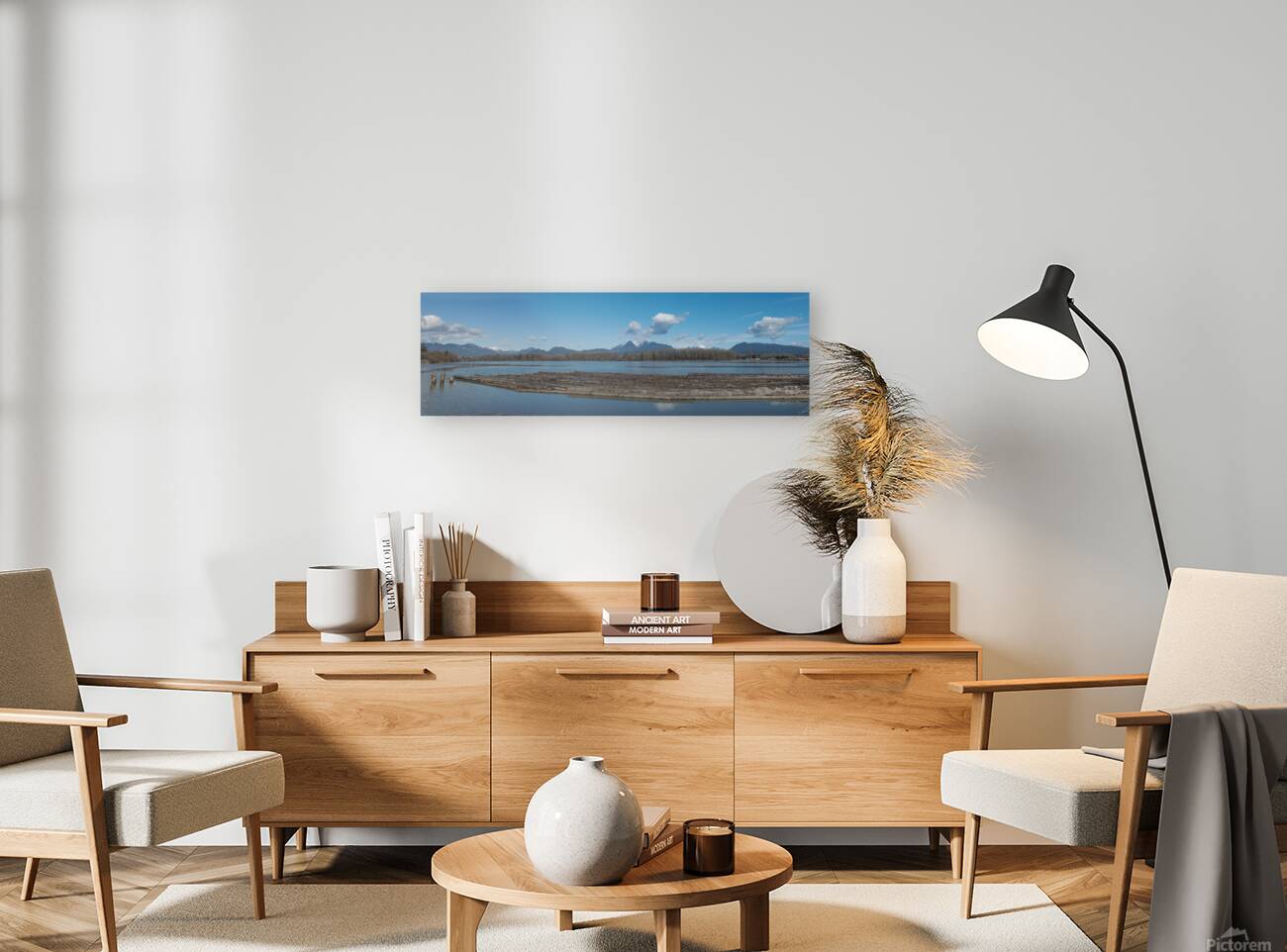 Golder Ears Mountains from brae Island Reproduction