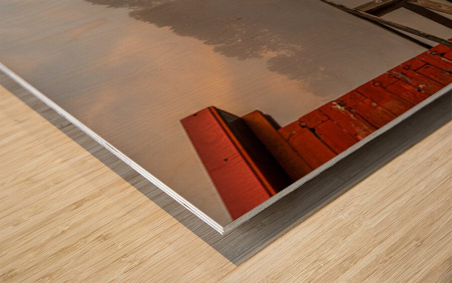 Fort Langley British Columbia Fog Impression sur bois