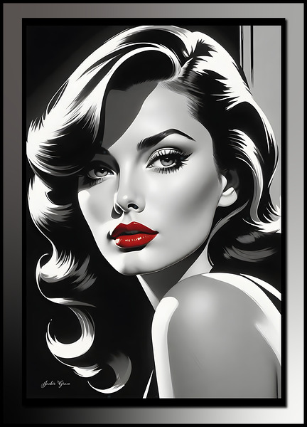 Ruby Lips Lady  1 Digital Download