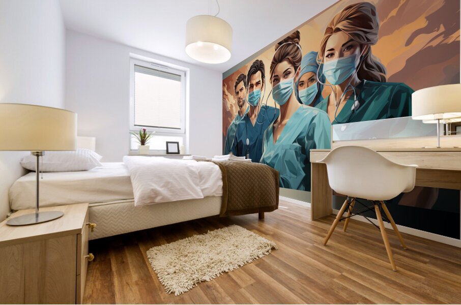 Team Sampsons Nurses Mural print