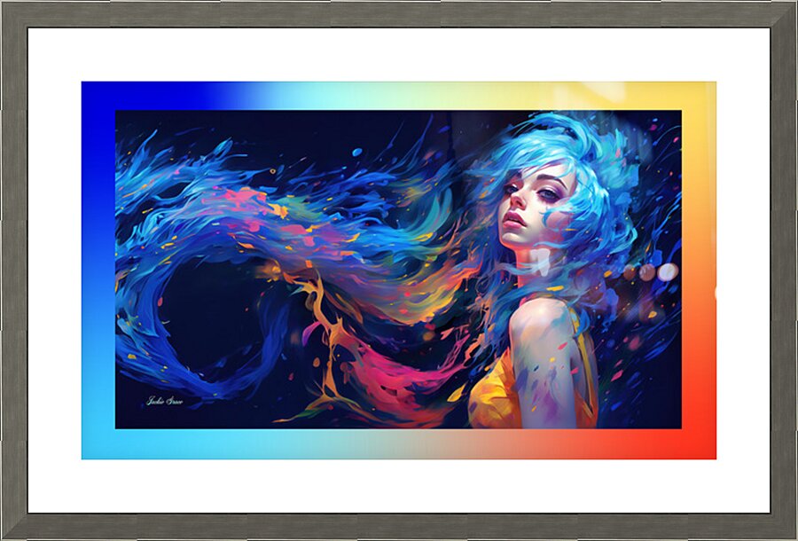Young Lady Blue 1 Picture Frame print