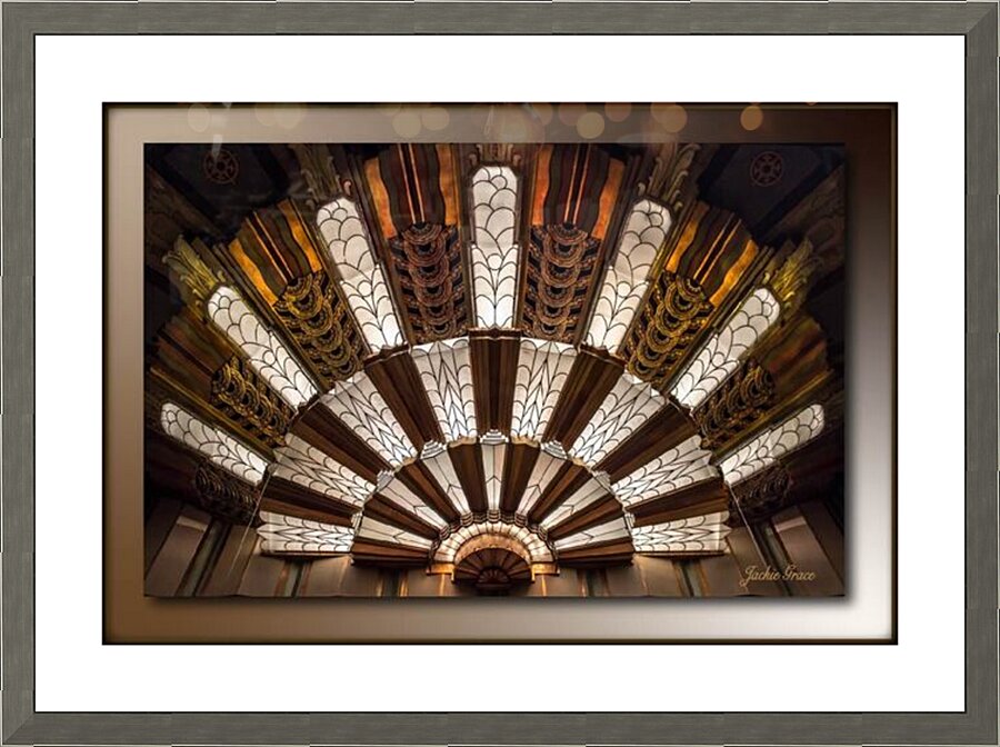 Stained Glass Burst of Deco Impression et Cadre photo