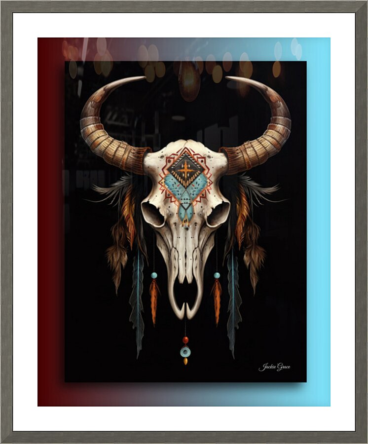 Dressed Bull Picture Frame print