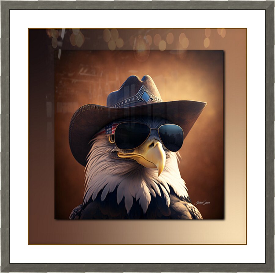 Patriotic Eagle Picture Frame print