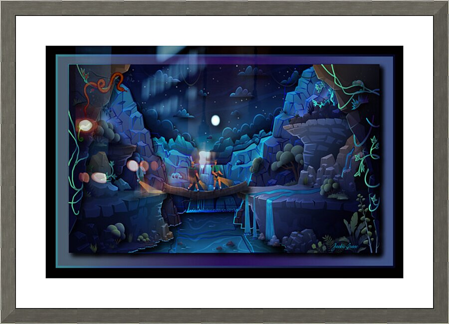 Camping Illustration Picture Frame print
