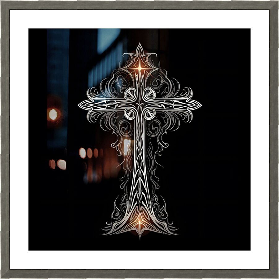 Spiritual Cross 01 Picture Frame print