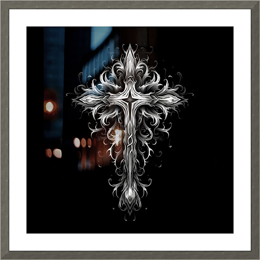 Spiritual Cross 05  Picture Frame print