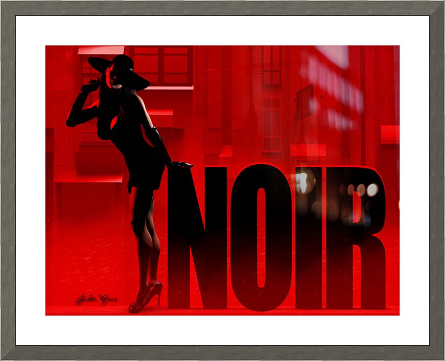 Lady Noir in the Pose  Picture Frame print