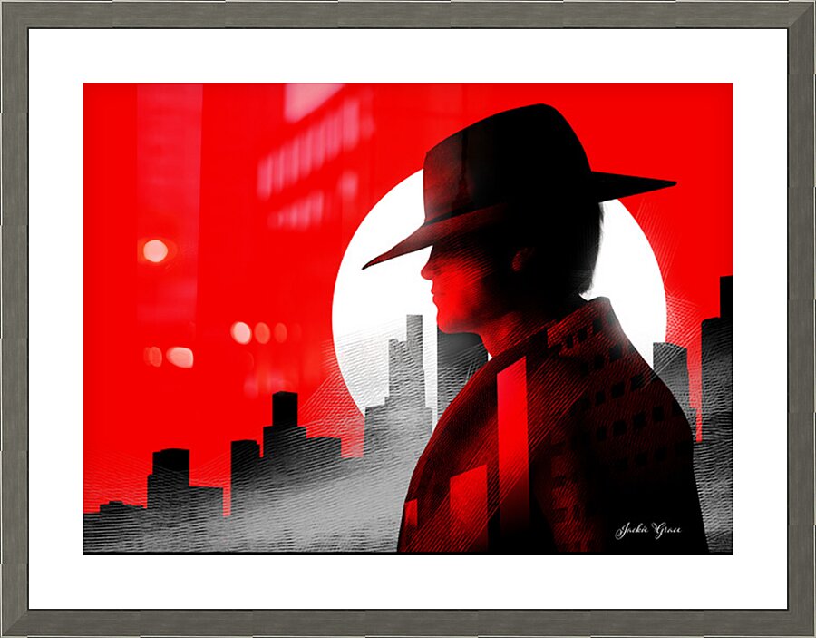 Searching for Her...  Picture Frame print