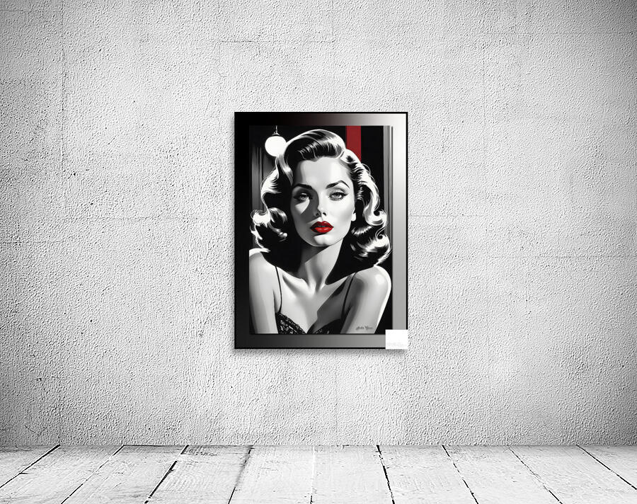 Ruby Lips Lady 4  Wall Preview