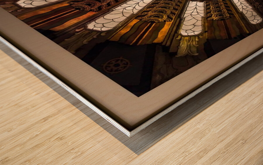 Stained Glass Burst of Deco Impression sur bois