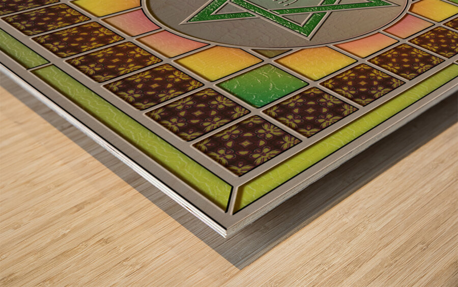 Jewish Star Wood print