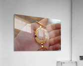Golden necklace Acrylic Print