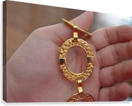 Golden necklace Canvas Print