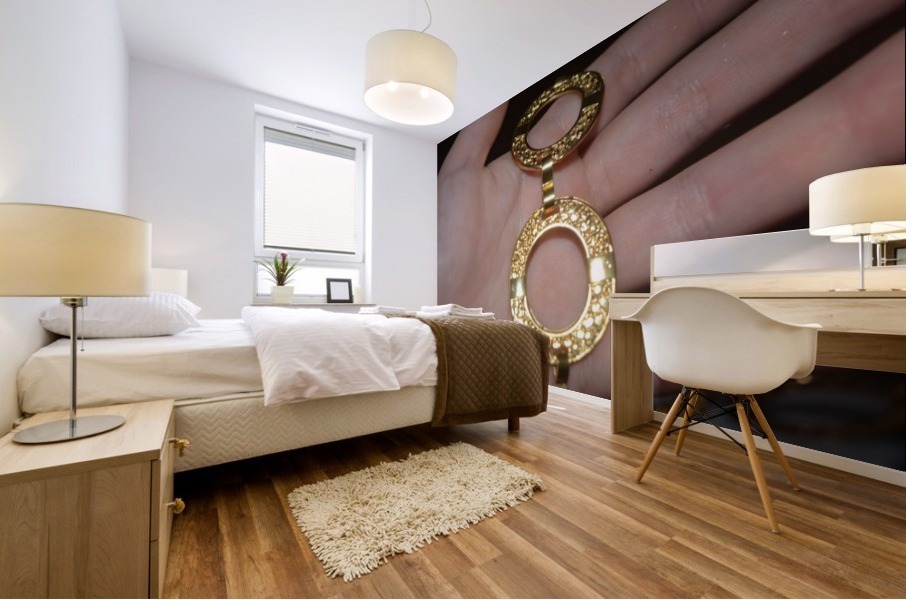 Golden necklace Mural print