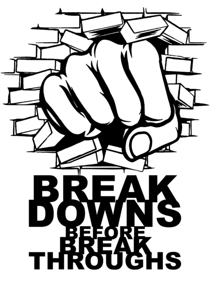 breakdowns before breakthroughs white Digital Download