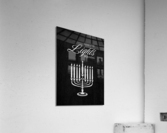 hanukkah lights silver Acrylic Print