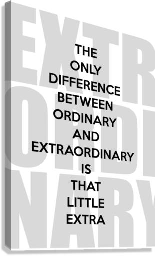 extraordinary white Canvas Print