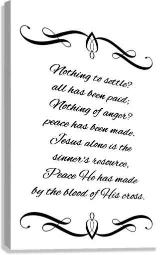 Jesus gives peace Canvas Print